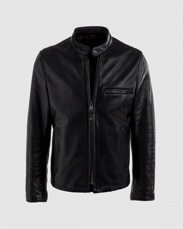Haize ArtVeste noire en cuir de veau, style spencer années 80, tatouée par DotsToLine.Cuir 2 1