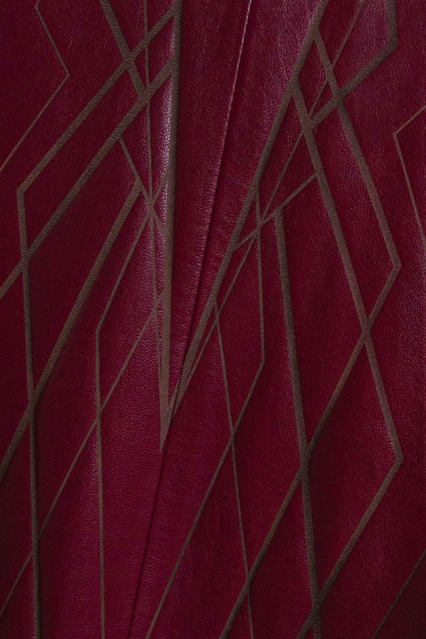 Haize ArtGilet années 80 en cuir d’agneau rouge signé Claude Montana, tatoué par DotsToline.Cuir Rouge 3 min